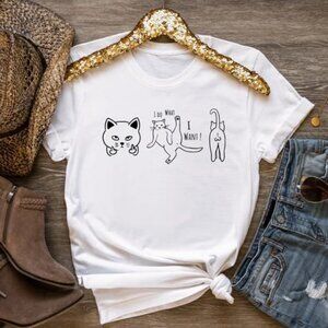 I Do What I Want Cat Shirt, Cat Funny Tee, Graphic Cat Shirt
